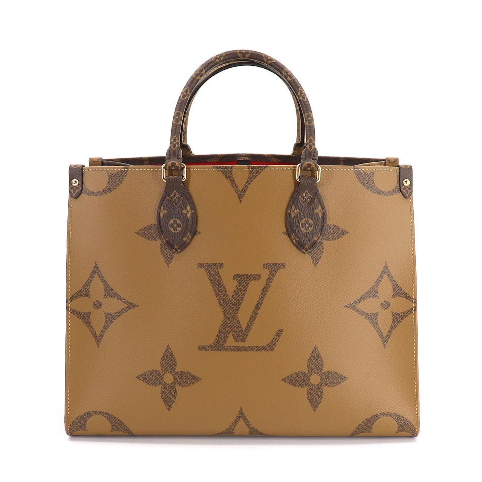 Louis Vuitton Giant Monogram On The Go MM 2 Way Tote Shoulder Bag