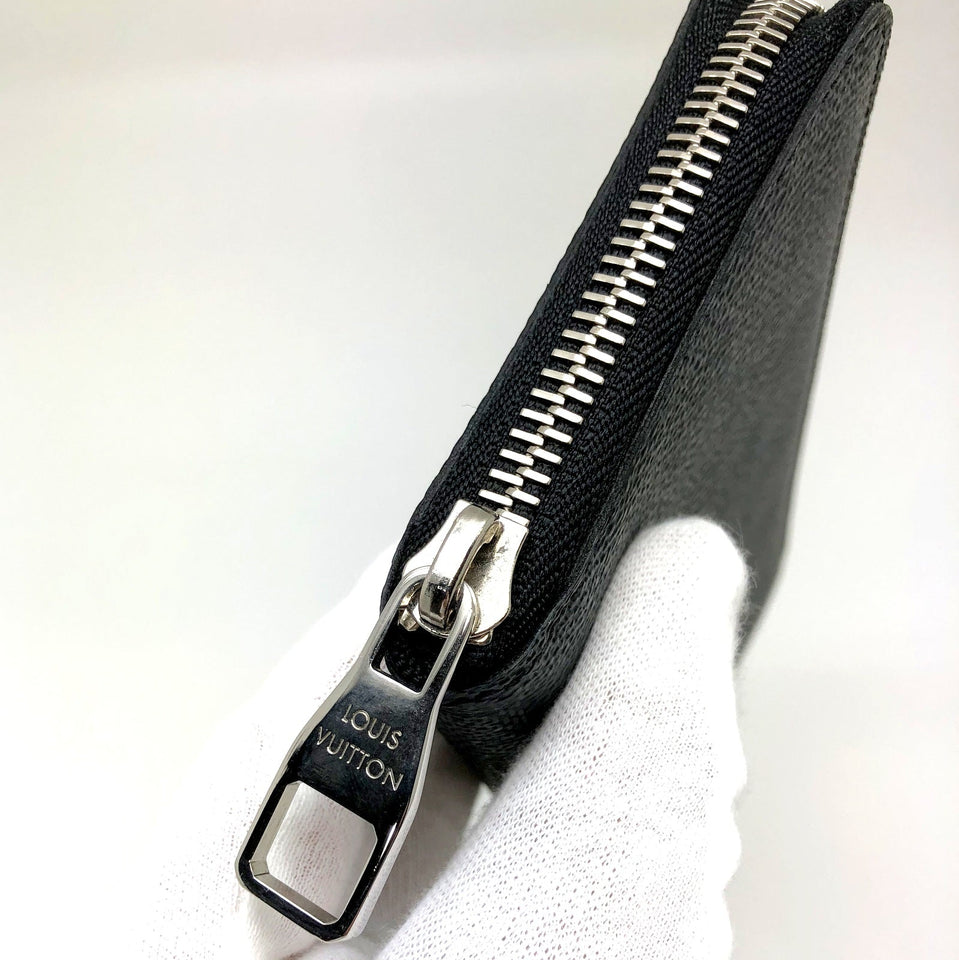 Louis Vuitton Long Wallet Zippy Wallet Vertical Damier Graphite Black