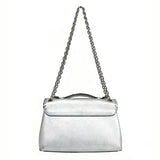 Louis Vuitton Silver Metallic Leather Braided Around Very Chain Bag