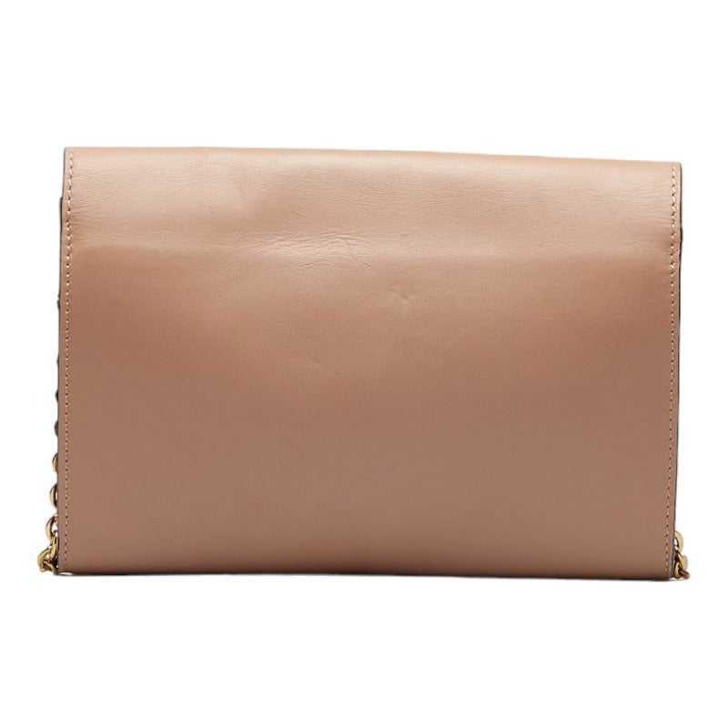 Louis Vuitton Pochette GM Chain Shoulder Bag Nude Beige Pink