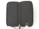 Louis Vuitton Vertical Round Zipper Long Wallet Eclipse Black