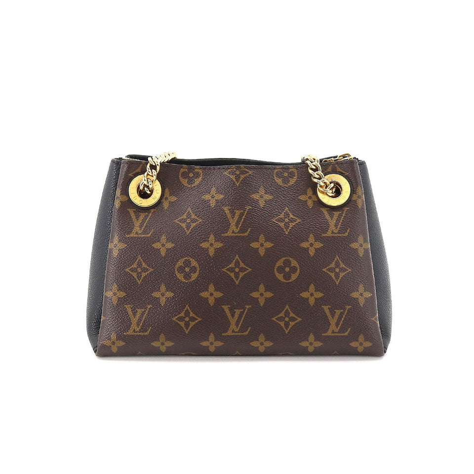 Louis Vuitton Monogram Surene BB Chain Shoulder Bag Leather Brown Noir