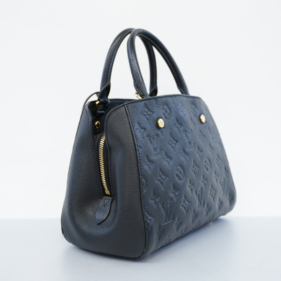 Louis Vuitton Handbag Monogram Emplant Montaigne BB Noir