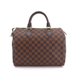 Louis Vuitton Damier Speedy 30 Hand Bag Ebene Brown Gold Hardware