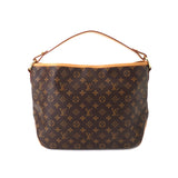 Louis Vuitton Monogram Delightful PM Shoulder Bag Brown Gold Hardware