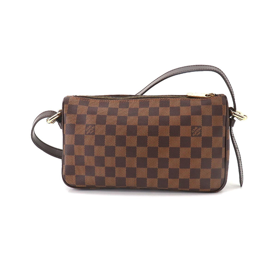 Louis Vuitton Damier Ravello GM Shoulder Bag Ebene Gold Metal Fittings