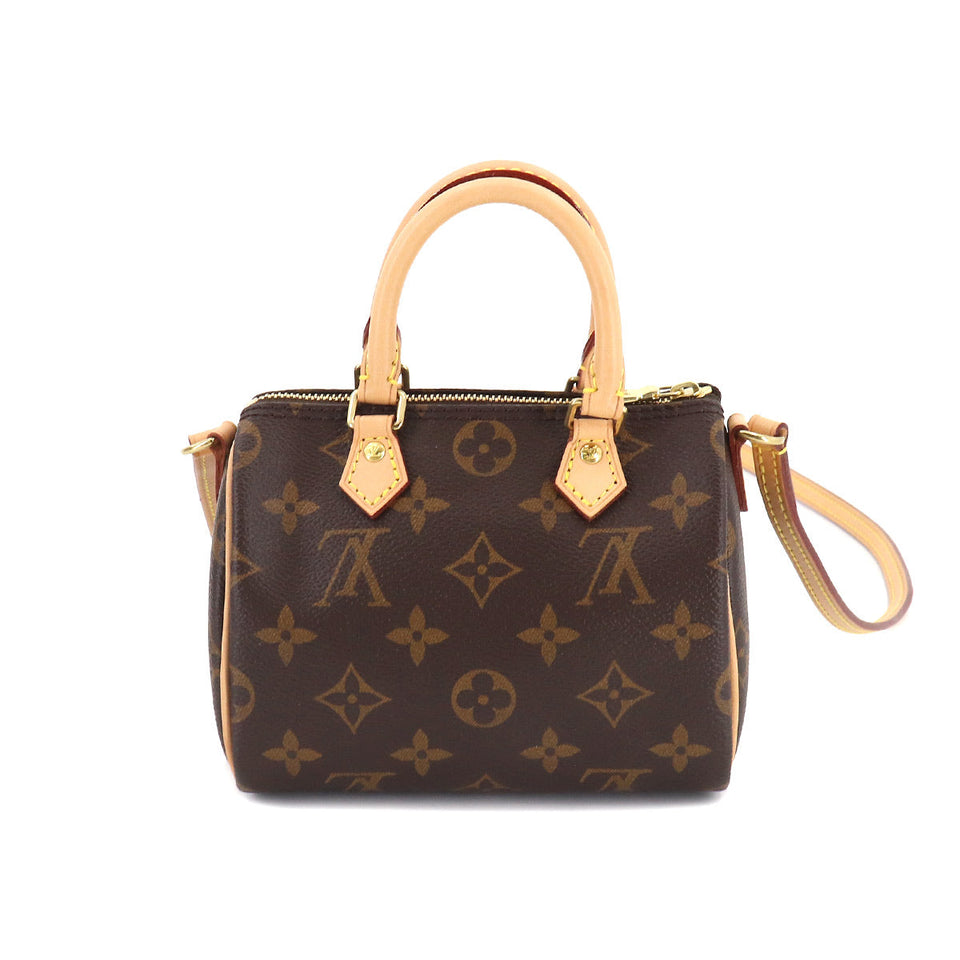 Louis Vuitton Monogram Nano Speedy 2 Way Hand Shoulder Bag