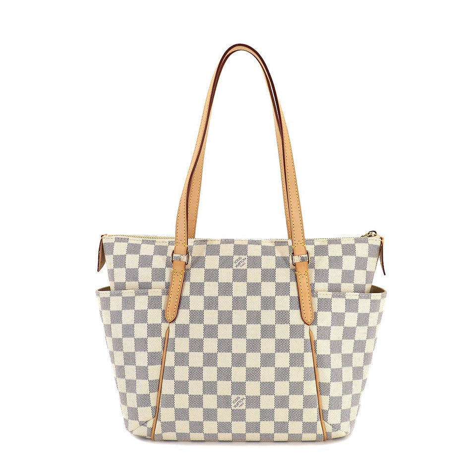Louis Vuitton Damier Azur Totally PM Tote Bag Gold Hardware
