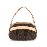 Louis Vuitton Monogram Clara Hand Bag Brown Gold Metal Fittings