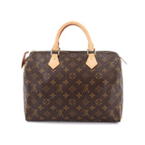 Louis Vuitton Monogram Speedy 30 Hand Bag Brown RFID Gold Hardware