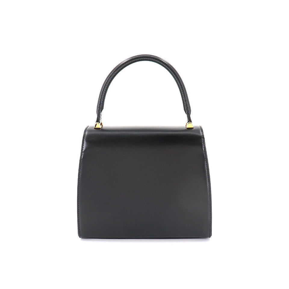 Louis Vuitton Opera Athens Hand Bag Leather Noir Black Gold Metal Fittings