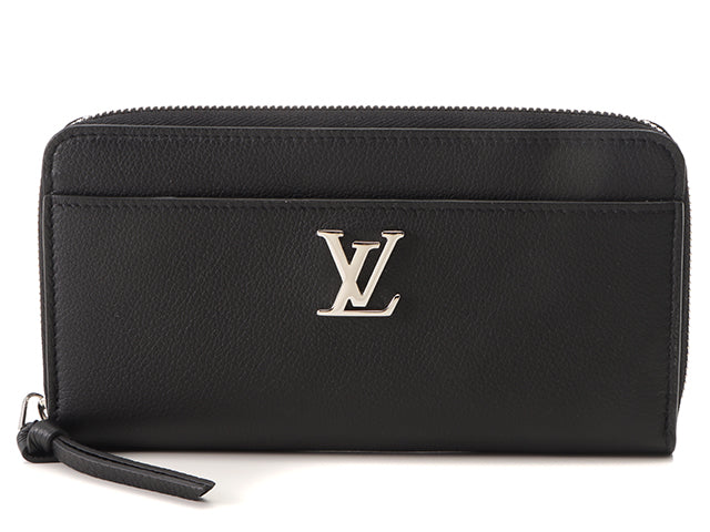 Louis Vuitton Zippy Lock Me Taurillon Noir Black Long Wallet