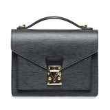 Louis Vuitton Epi Monceau Handbag Shoulder Bag 2way Noir Black