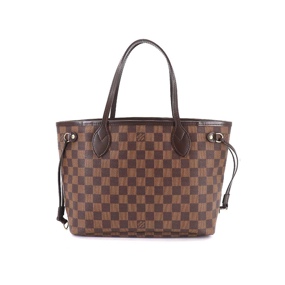 Louis Vuitton Damier Neverfull PM Tote Bag Ebene Brown