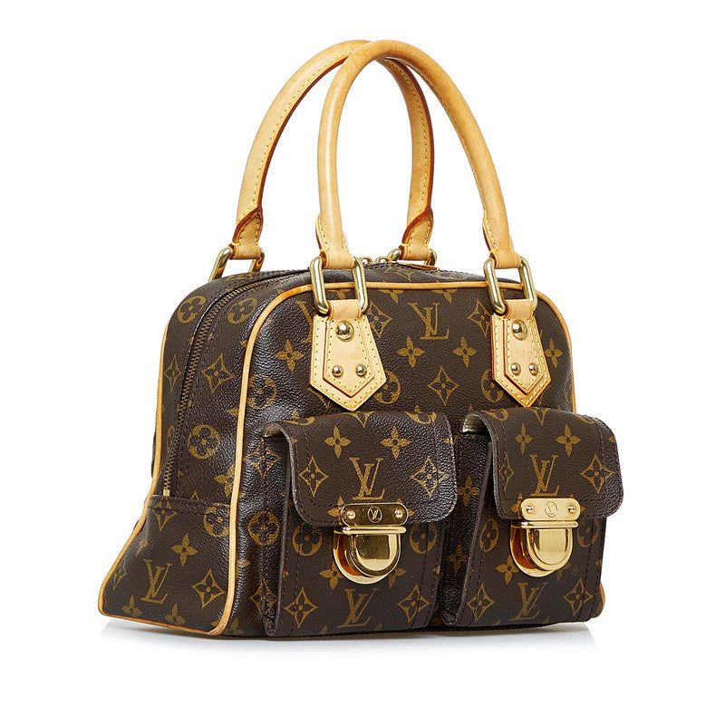 Louis Vuitton Monogram Manhattan PM Handbag Brown