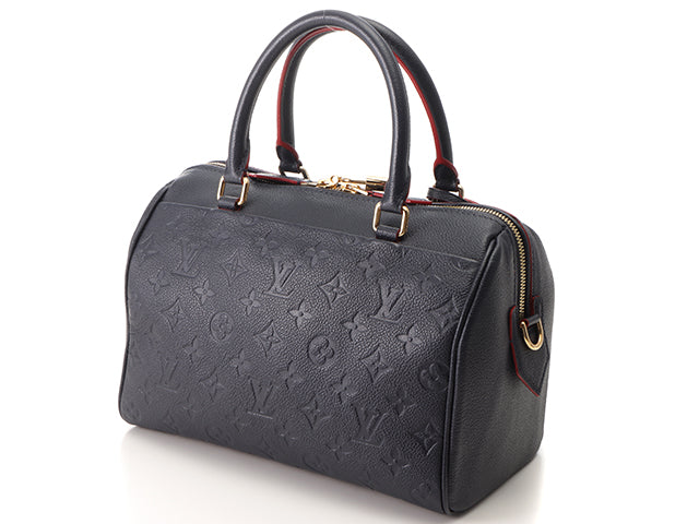 Louis Vuitton Speedy Bandouliere 25 Monogram Implant Marine Rouge