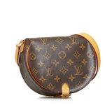 Louis Vuitton Monogram Tambourine Crossbody Shoulder Bag Brown