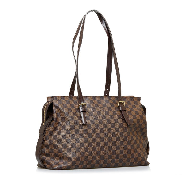 Louis Vuitton Damier Ebene Chelsea Tote Bag Shoulder Bag Brown