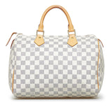 Louis Vuitton Damier Azur Speedy 30 Handbag Mini Boston Bag White
