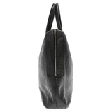 Saint Laurent- Paris Museum Crocodile Embossed Leather Briefcase Black