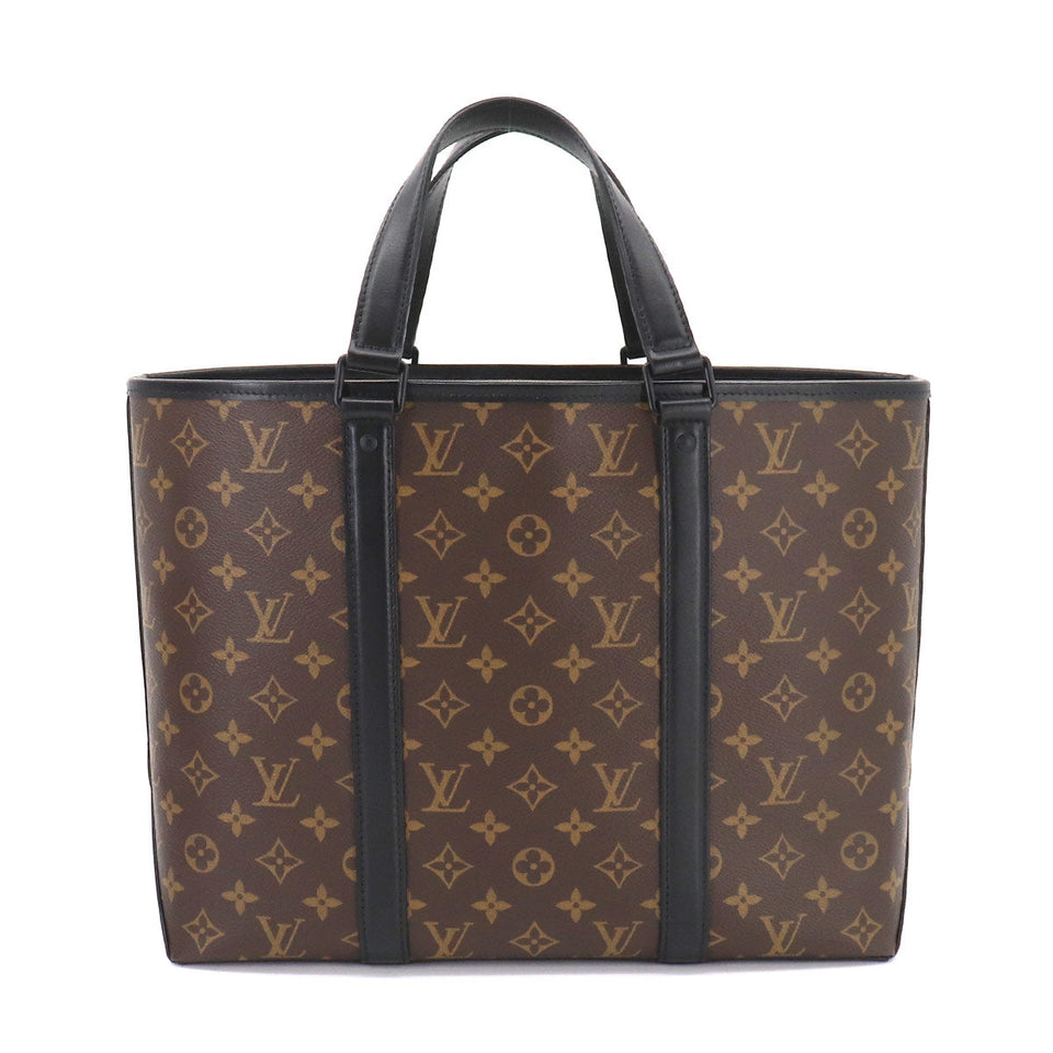Louis Vuitton Macassar Weekend Tote PM Shoulder Bag Black