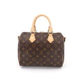 Louis Vuitton Monogram Speedy Bandouliere 25 Shoulder Bag Brown