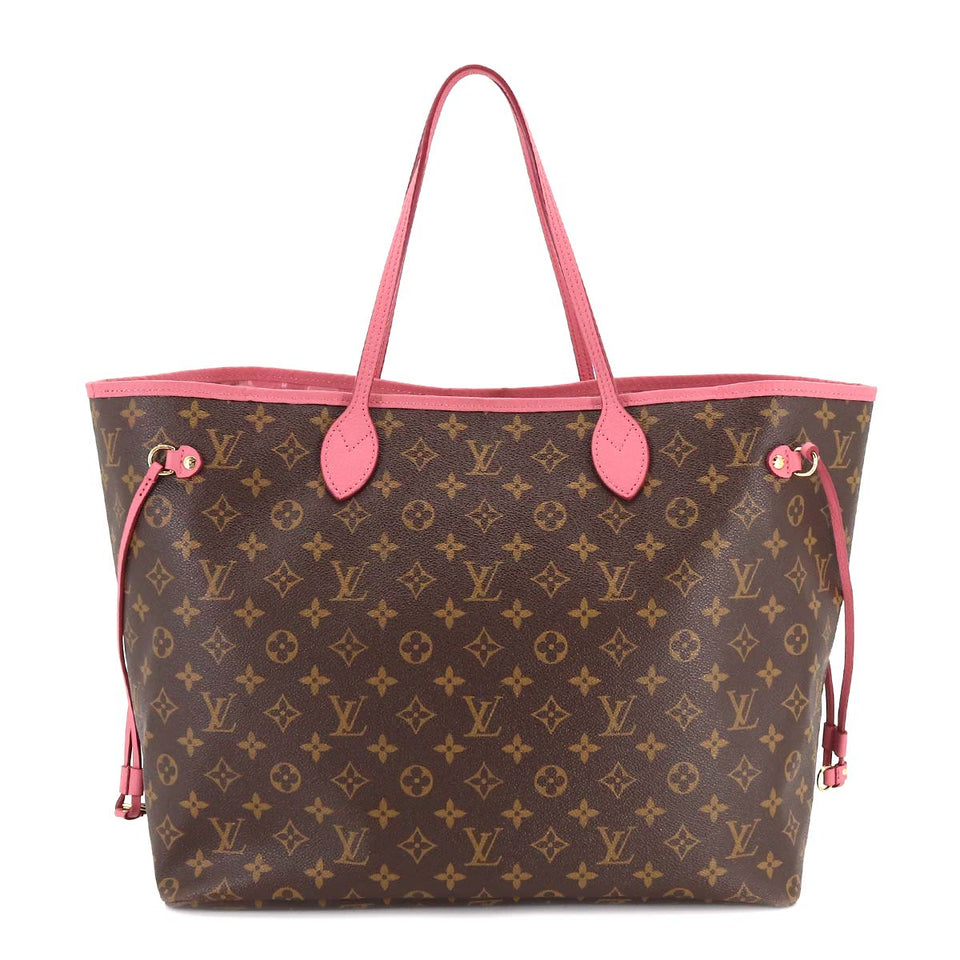Louis Vuitton Monogram Ikat Flower Neverfull GM Tote Bag Rose Velour