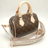 Louis Vuitton Monogram Speedy Bandouliere 20 Handbag Beige