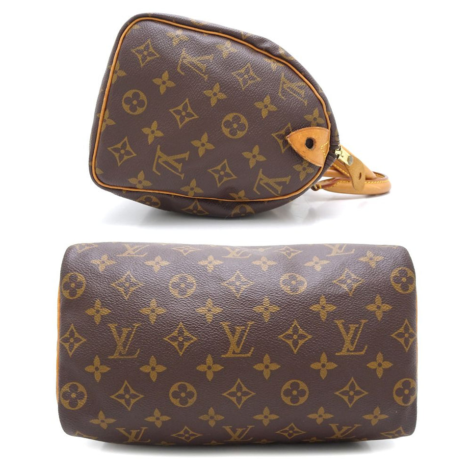 Louis Vuitton Monogram Speedy 25  Handbag Brown
