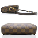 Louis Vuitton Damier Pochette Ipanema Ebene Waist Bag Pouch Brown