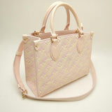 Louis Vuitton On The Go PM Emplant Handbag Light Pink