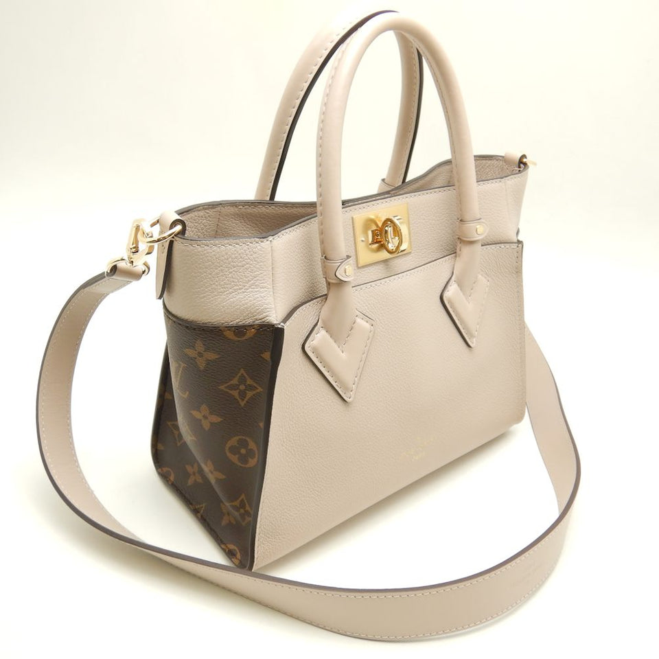 Louis Vuitton On My Side PM Handbag Greige Creme