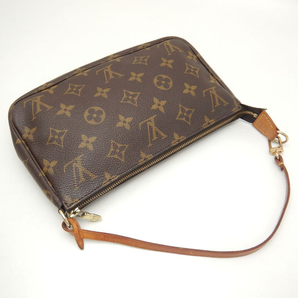 Louis Vuitton Monogram Pochette Accessoire Handbag Accessory Pouch Brown
