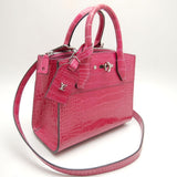 Louis Vuitton Mini Handbag Alligator Rose Fuchsia