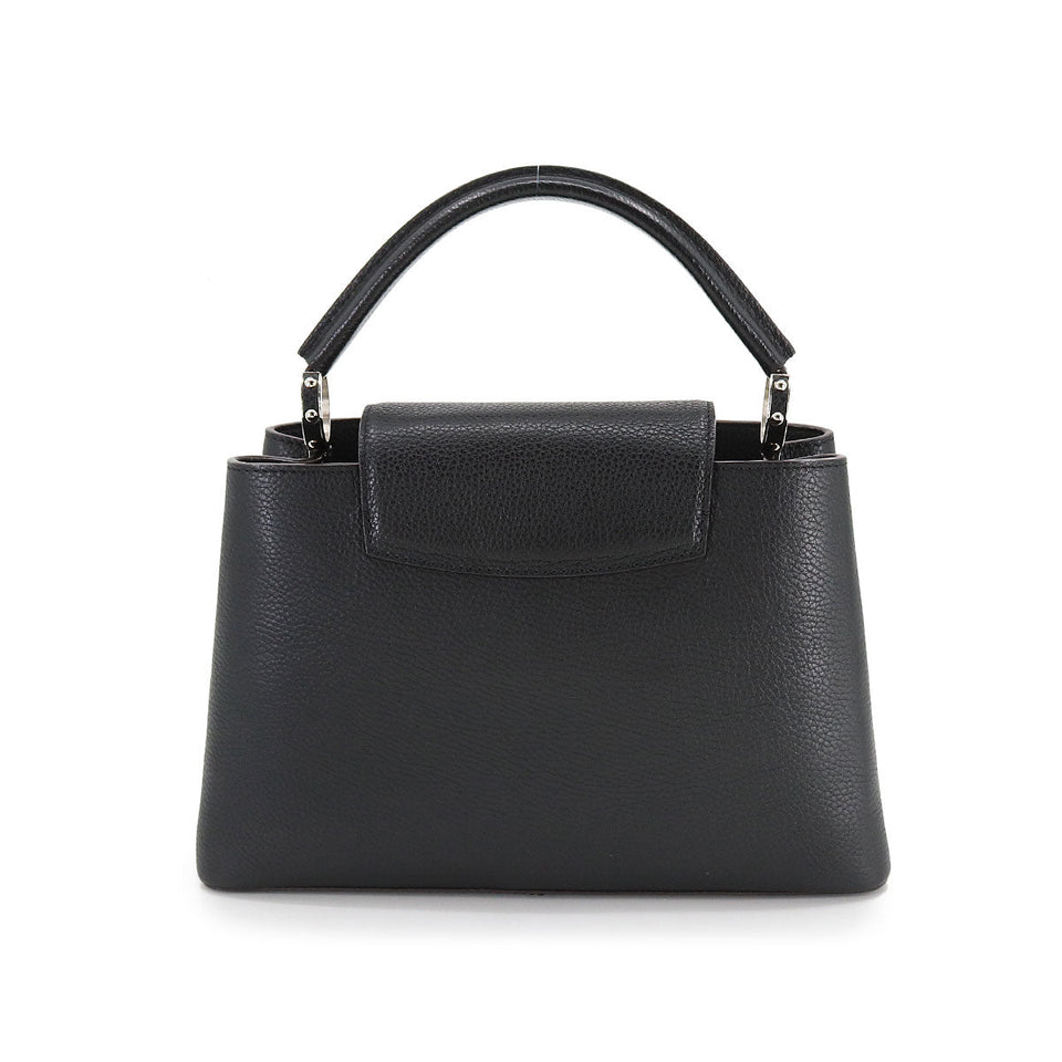 Louis Vuitton Capucines MM Shoulder Bag Taurillon Leather Black