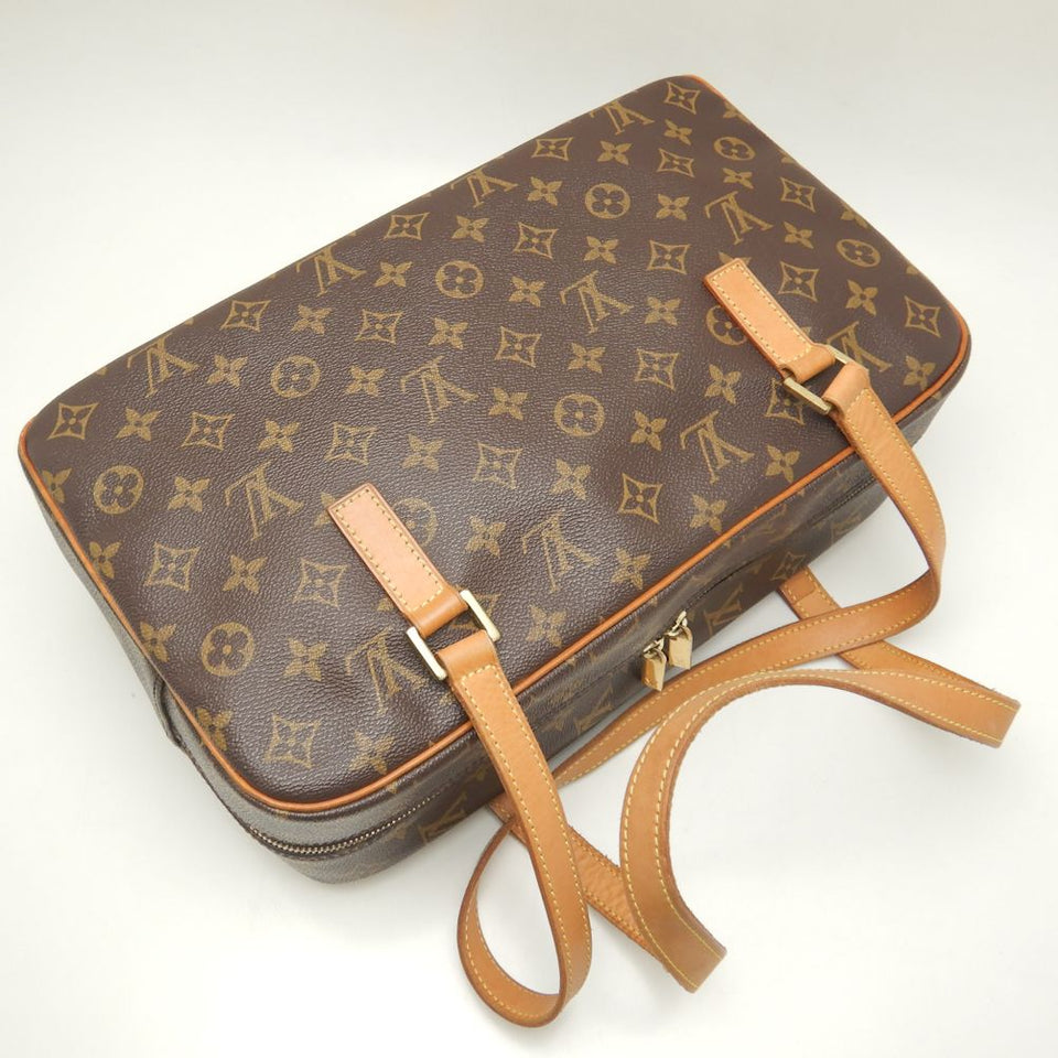 Louis Vuitton Monogram Cite GM Shoulder Bag Brown