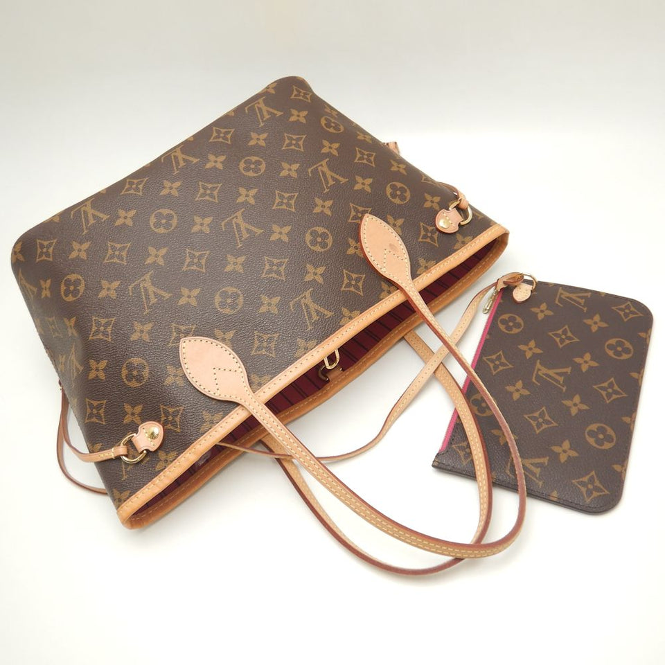 Louis Vuitton Monogram Neverfull PM Tote Bag Brown