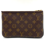 Louis Vuitton Pochette Double Zip Monogram Giant Shoulder Bag Clutch Brown
