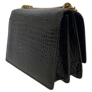 Saint Laurent- Paris Chain Shoulder Bag Embossed Sunset Black