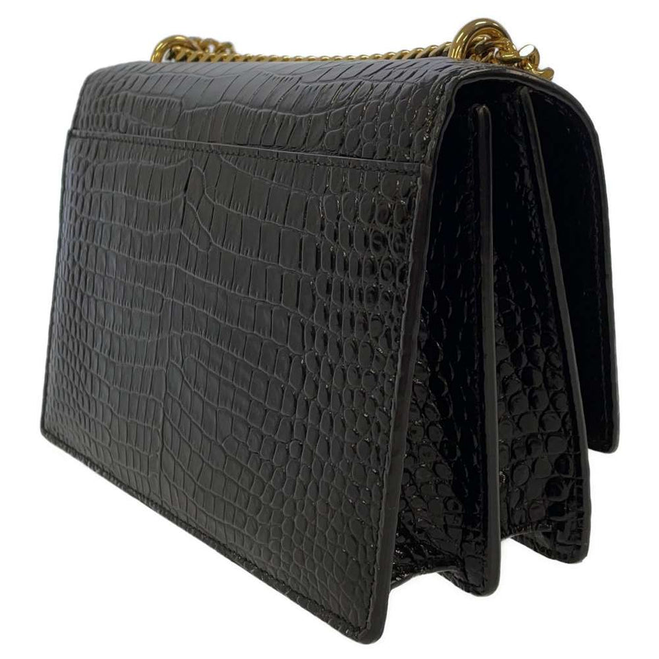 Saint Laurent- Paris Chain Shoulder Bag Embossed Sunset Black
