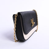 Louis Vuitton Pochette Lock Me Shoulder Bag Kataoshi Leather Black