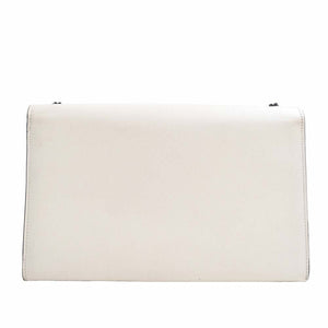 Saint Laurent- Leather Classic Kate Chain Shoulder Bag White/Black