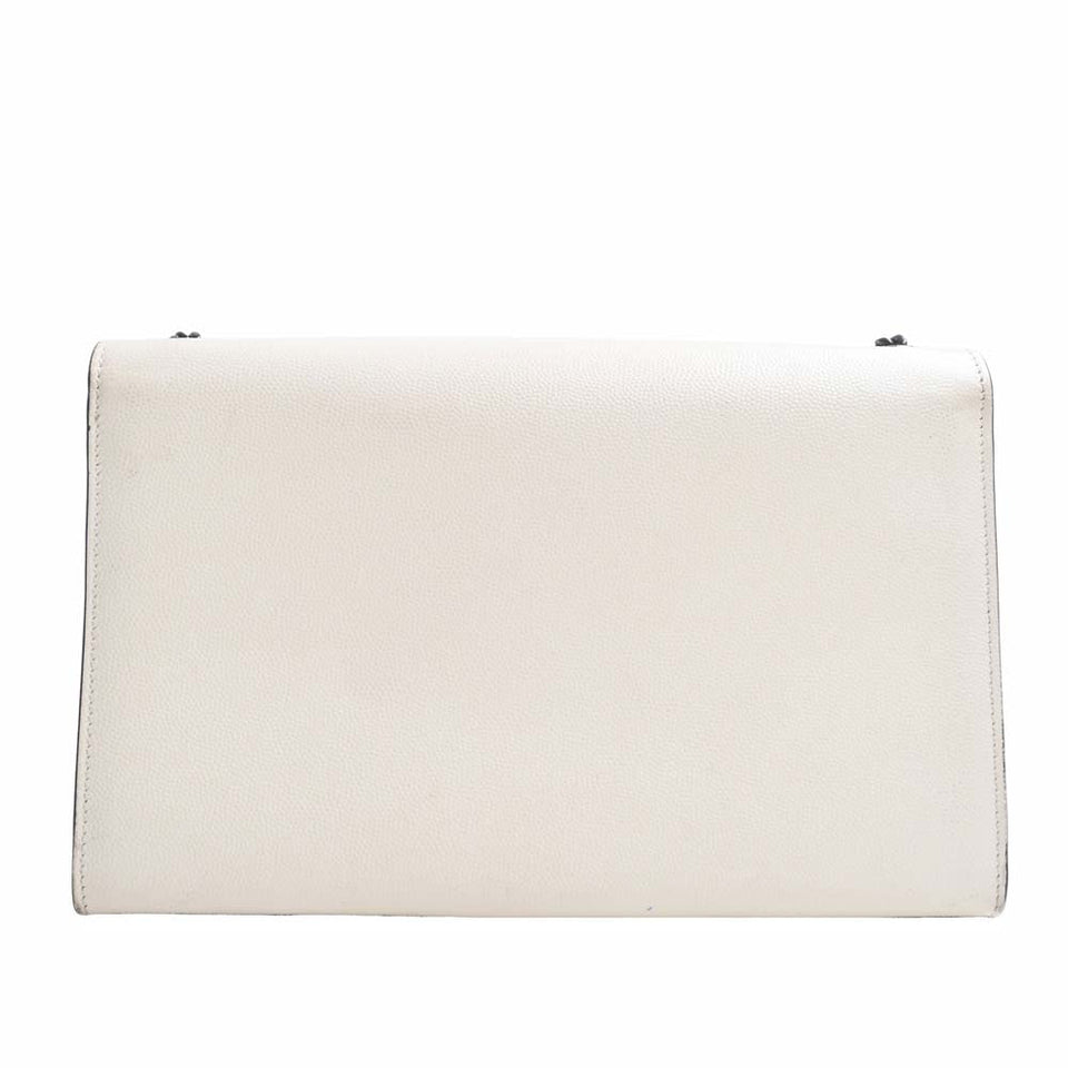 Saint Laurent- Leather Classic Kate Chain Shoulder Bag White/Black