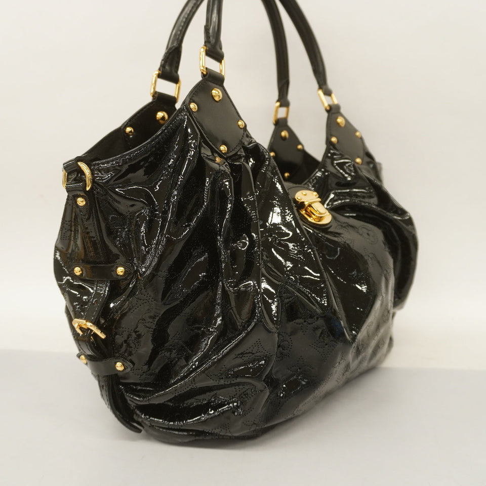 Louis Vuitton Mahina L Noir Hobo Bag Black