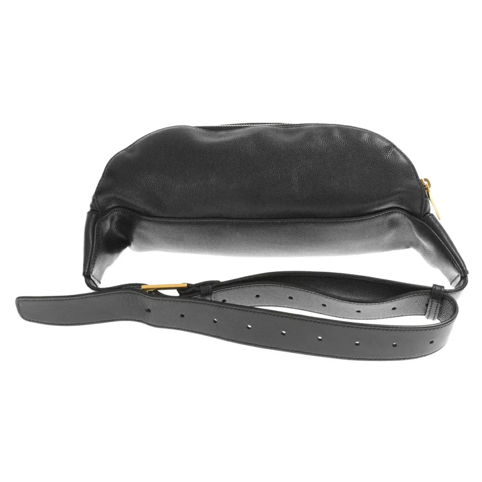 Saint Laurent- Paris Saint Laurent Logo Body Bag Waist Bag Black