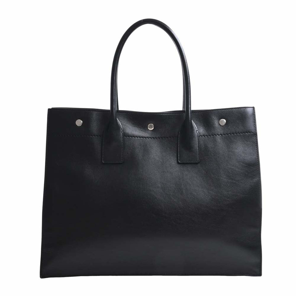 Saint Laurent- Rive Gauche Small Tote Bag Black
