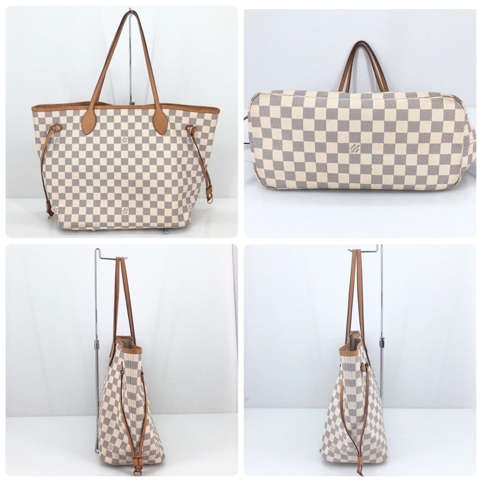 Louis Vuitton Damier Azur Neverfull MM Tote Bag