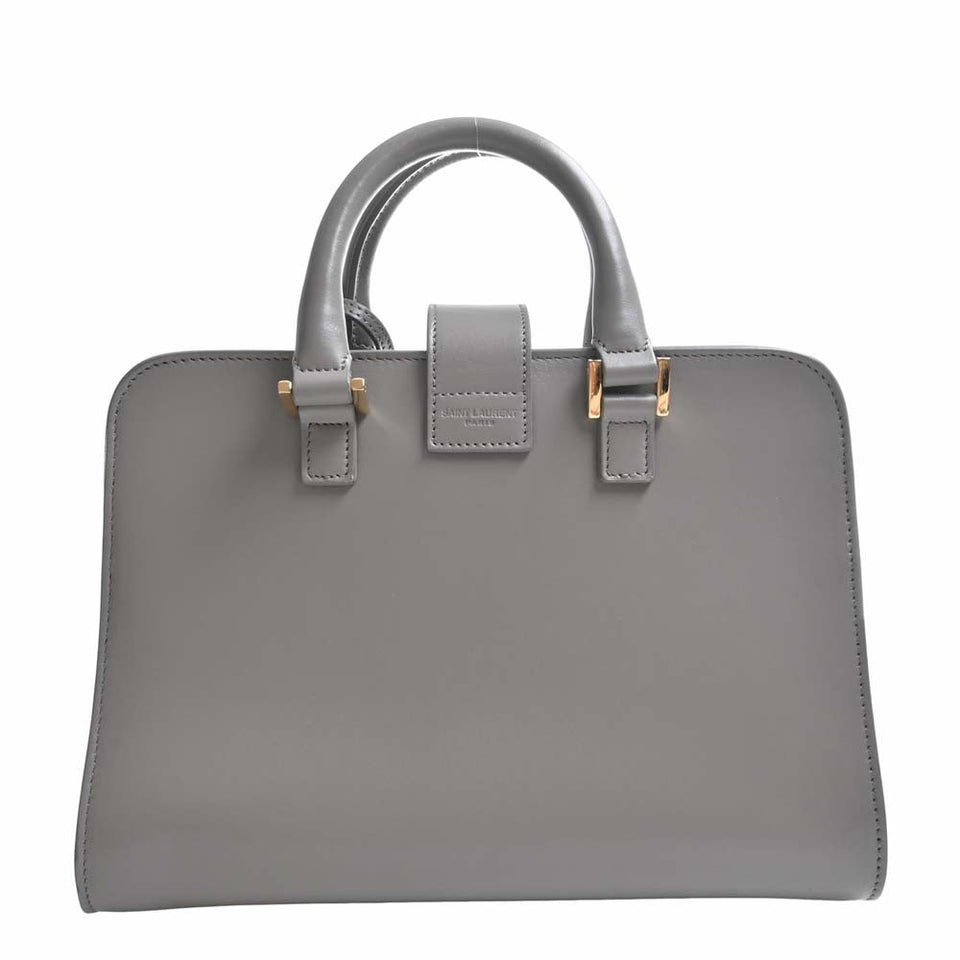 Saint Laurent- Leather Baby Cabas 2way Handbag Gray