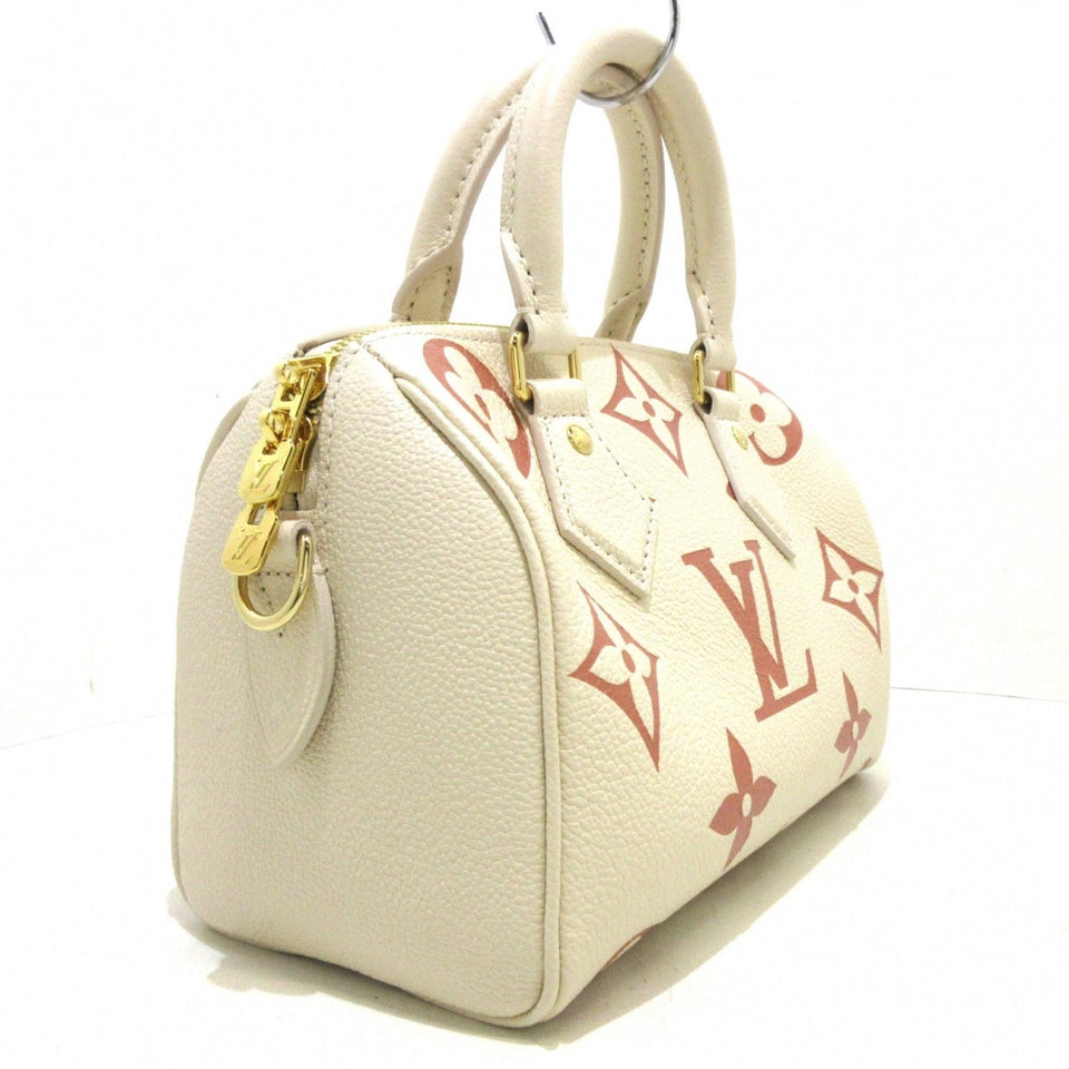 Louis Vuitton Speedy Bandouliere 20 Handbag Creme Rose