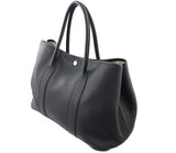 Hermes Garden Party PM Handbag Negonda Noir Black Engraved Bag
